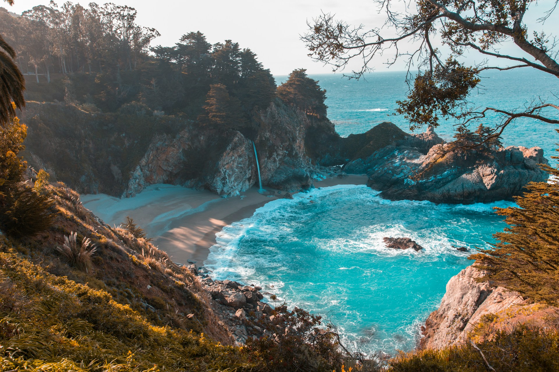 Quiet hidden beach cove
